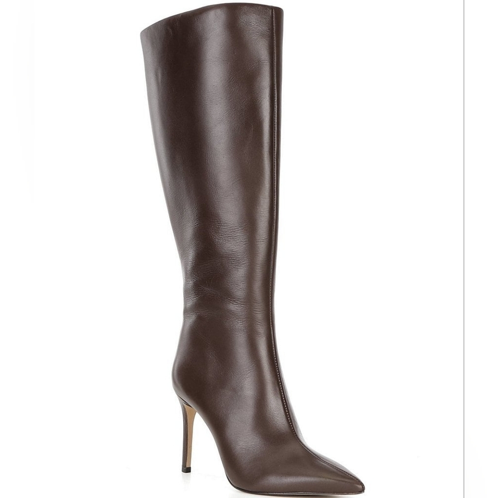 Gianni Bini Salah Leather Tall Stiletto Dress Boots - Picture 2 of 7